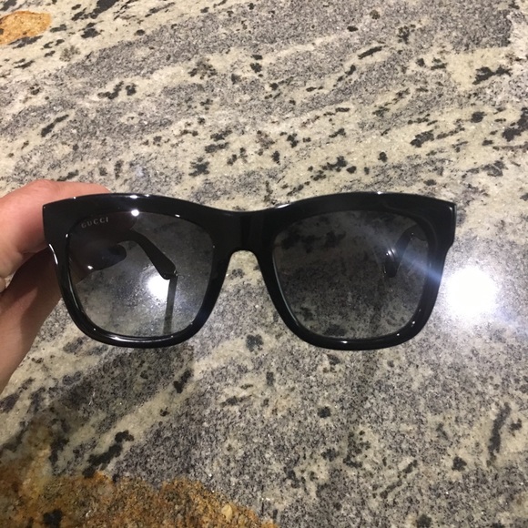 Black GUCCI Cat Eye Sunglasses - Picture 7 of 8